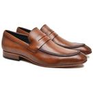 Sapato Social Masculino em Couro Nobre Original Whisky Clássico Esporte Fino Sola de Couro Premium Berganno