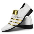Sapato Social Masculino Moderno Super Confortável Imperdível Preto Dourado