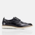 Sapato Social Masculino Oxford Brogue Com Cadarço Casual Em Couro Macio Detalhado Preto Sapato Social Masculino Oxford Brogue Com Cadarço Casual Em Couro Macio Detalhado Preto