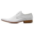 Sapato Social Masculino Pierrô modelo Italiano de amarrar couro cor branco com solado de couro Sapato Social Masculino Pierrô modelo Italiano de amarrar couro cor branco com solado de couro