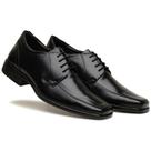 Sapato Social Masculino Tamanho Especial com Elastico e Metal - Preto