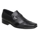 Sapato Social Masculino Tradicional Em Couro Preto Sanlorenzo 3071