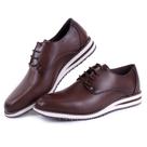 Sapato Social Oxford Masculino Ajuste Cadarço Sola Borracha Macia Confortavel Bico Redondo