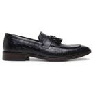 Sapato Social Preto Couro Croco Bambolim 11706 Sapato Social Preto Couro Croco Bambolim 11706