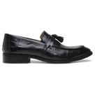 Sapato Social Preto Couro Croco Bambolim 11707 Sapato Social Preto Couro Croco Bambolim 11707