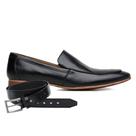 Sapato Social Preto em Couro + Cinto 45885 Sapato Social Preto em Couro + Cinto 45885