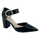 Sapato Social Scarpin Feminino Bebecê Salto Grosso Bico Fino Original