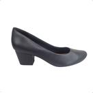 Sapato Social Usaflex Couro Salto robusto ortopedico Q6692