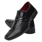 Sapato Social Verniz Bico Quadrado Cadarço Conforto Moderno Sapato Social Verniz Bico Quadrado Cadarço Conforto Moderno