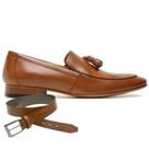 Sapato Social Whisky Couro Wood Bambolim + Cinto 58850 Sapato Social Whisky Couro Wood Bambolim + Cinto 58850