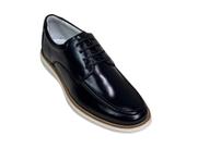 Sapato Sport Fino De Couro Ref.0206 Preto