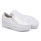 Sapato Tênis Feminino Ortopédico De Zíper Mocassim Casual Anti Stress Enfermagem Em Couro