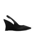 Sapato Unique Scarpin Slingback Anabela Preto