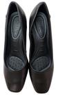 Sapato usaflex ac2522 salto médio conforto em couro preto