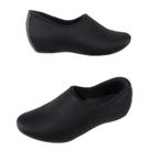 Sapato Usaflex N2251 Anabela Embutido Conforto em Lycra Preto