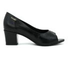 Sapato Via Uno Original Peep Toe Salto Baixo Feminino 013
