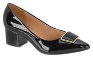 Sapato Vizzano Salto Baixo Bico Fino Verniz 1220.364 Preto