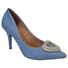 Sapato Vizzano Scarpin com Strass 1184.1178 Jeans Claro