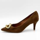 Sapato Vizzano Scarpin em Camurça Salto Médio Feminino Sapato Vizzano Scarpin em Camurça Salto Médio Feminino