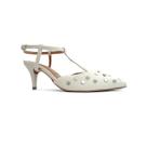 Sapato Vizzano Scarpin Slingback 1185.1121 Branco Off