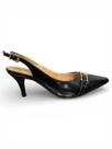Sapato Vizzano Slingback Feminino Salto Fino Bico Fino