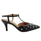 Sapato Vizzano Slingback Tachas Pratas Feminino