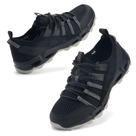 Sapatos aquáticos de caminhada com zíper para mulheres Quick Dry Black