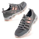 Sapatos aquáticos de caminhada com zíper para mulheres Quick Dry Grey Pink