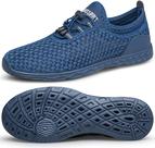 Sapatos aquáticos DOUS-SPRT masculinos de secagem rápida, esportivos, totalmente azuis, tamanho 13