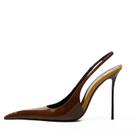 Sapatos CAGLGLZ Stiletto High Heel Slingbacks femininos marrons tamanho 7,5