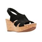 Sapatos Clarks Annadel Bari Platform para mulheres Black Nubuck