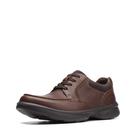 Sapatos Clarks Bradley Vibe Oxford para homens de couro castanho 14W