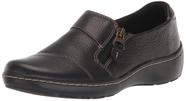 Sapatos Clarks Cora Harbor Loafer femininos de couro preto 8,5 W