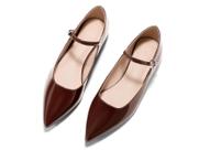 Sapatos Coutgo Mary Jane Flats femininos marrom escuro tamanho 9,5 Sapatos Coutgo Mary Jane Flats femininos marrom escuro tamanho 9,5
