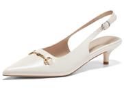 Sapatos Coutgo Slingback Pumps feminino de salto baixo, vestido bege 8,5 Sapatos Coutgo Slingback Pumps feminino de salto baixo, vestido bege 8,5