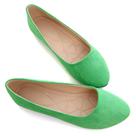 Sapatos de balé femininos ZTWUTANG, sem cadarço, de camurça macia, verde, tamanho 35