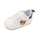 Sapatos De Bebê Com Estampa De Urso, Sola Antiderrapante De PU TPR, Tênis Para Caminhada De