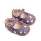 Sapatos de bebê Covvoliy Mary Jane Flats Purple 12-18 meses