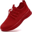 Sapatos de caminhada EGMPDA Kids Slip On, tênis de corrida vermelhos