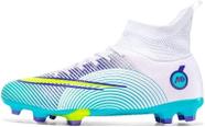 Sapatos de futebol para jovens, futebol juvenil, pontas longas, couro e borracha