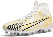 Sapatos de futebol para jovens, futebol juvenil, pontas longas, couro e borracha