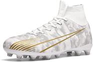 Sapatos de futebol para jovens, futebol juvenil, pontas longas, couro e borracha