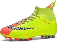Sapatos de futebol para jovens, futebol juvenil, pontas longas, couro e borracha