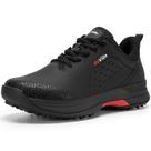 Sapatos de golfe FitVille Extra Wide impermeáveis para homens V5 pretos