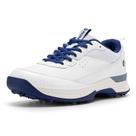 Sapatos de golfe FitVille Extra Wide, resistentes à água, masculinos, brancos, azuis