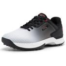 Sapatos de golfe FitVille Wide para homens pretos tamanho 12,5 de largura