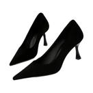 Sapatos De Salto Alto Pretos Elegantes De 10cm E 7cm Para Mulheres, Sapatos Profissionais Para