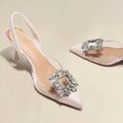 Sapatos De Salto Alto Transparentes Com Ponta Fina Para Mulheres, Moda Primavera-Outono, Sexy E