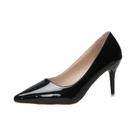 Sapatos De Salto Alto Vermelhos Para Mulheres, Clássicos Em Couro, Sapatos De Vestido Para Outono,