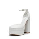 Sapatos DREAM PAIRS Aurelia Plataforma Branca com Salto Bloco 14 cm